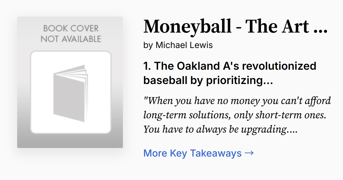 Cover of Moneyball