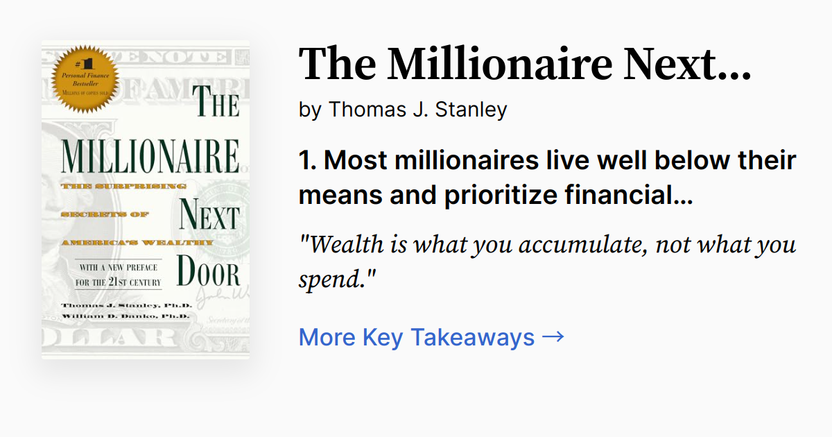 Cover of The Millionaire Next Door