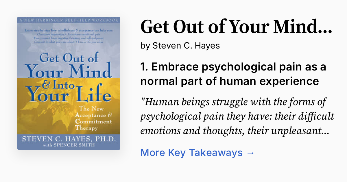 Cover of Get Out of Your Mind and Into Your Life