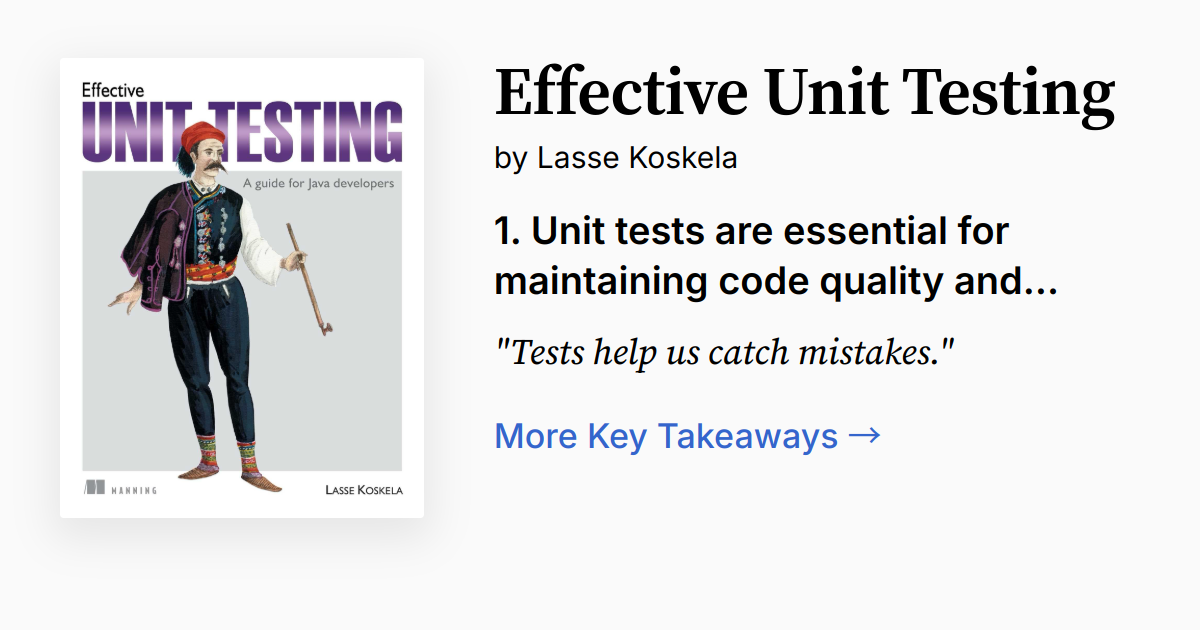 Effective Unit Testing | Summary, Audio, Quotes