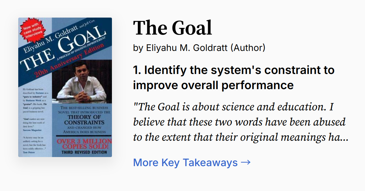 Cover of The Goal