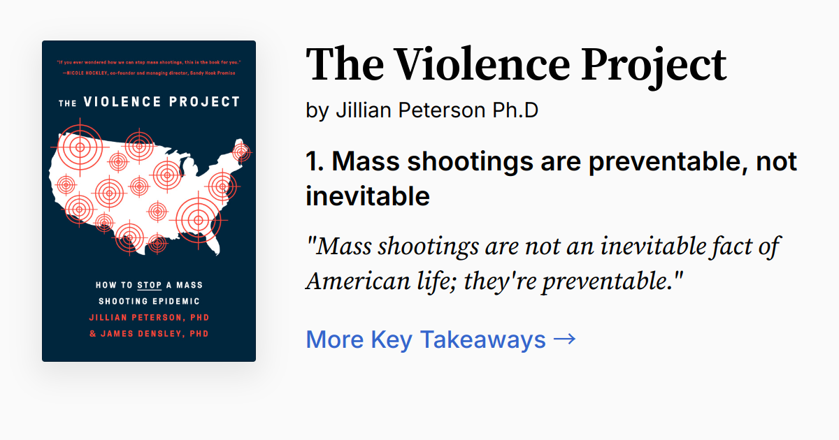 The Violence Project | Summary, Audio, Quotes