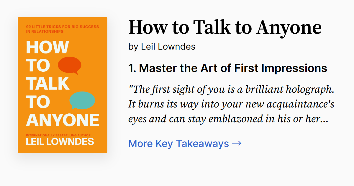 Cover of How to Talk to Anyone