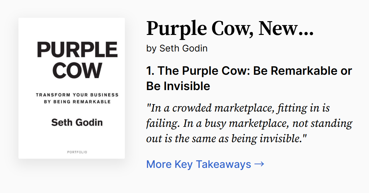 Cover of Purple Cow, New Edition