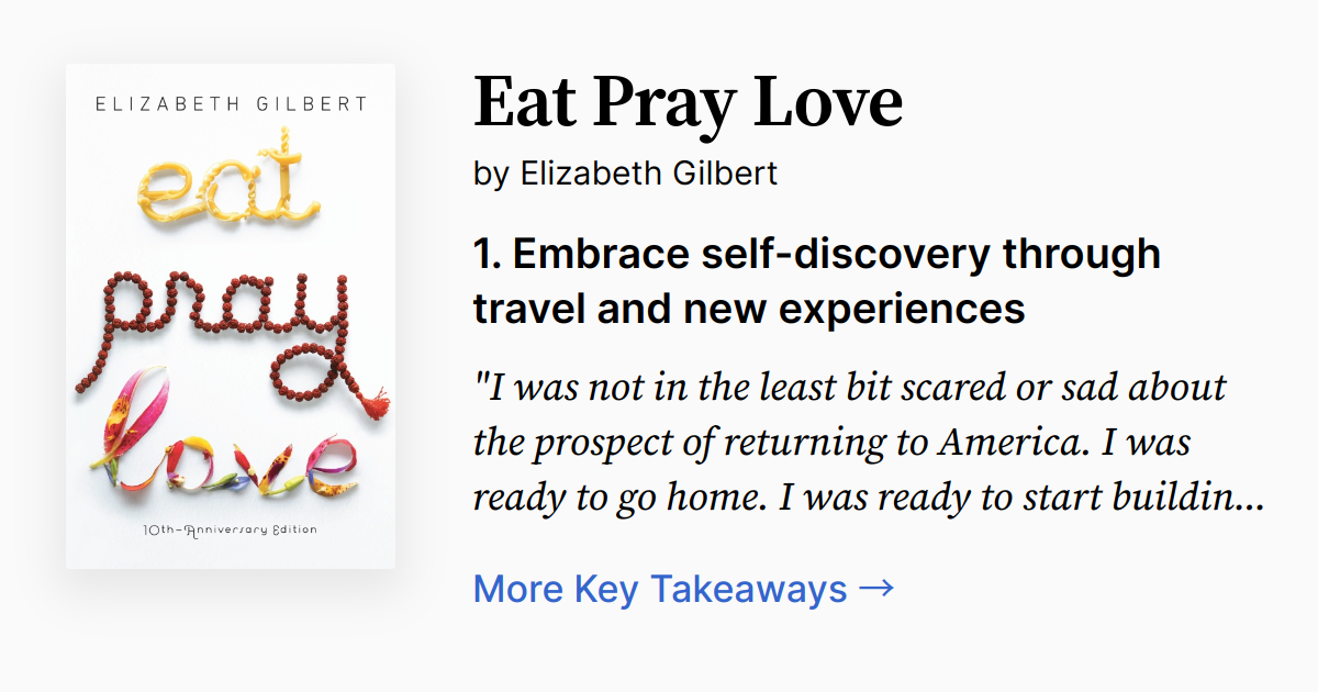 Cover of Eat, Pray, Love