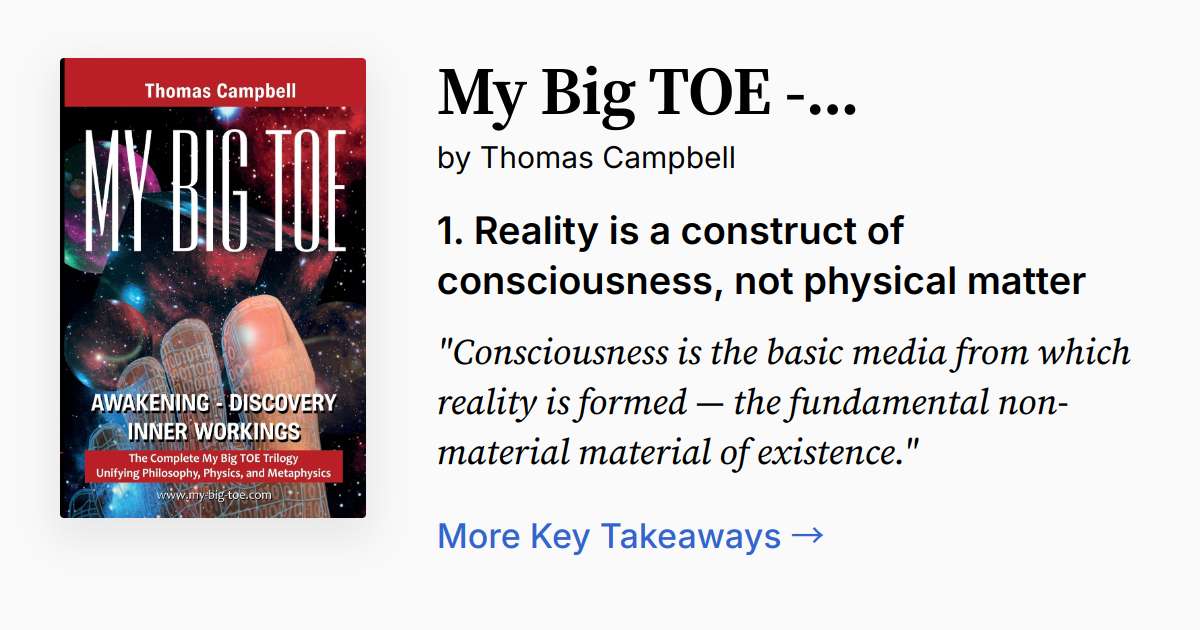 Cover of My Big TOE - Awakening, Discovey, Inner Workings