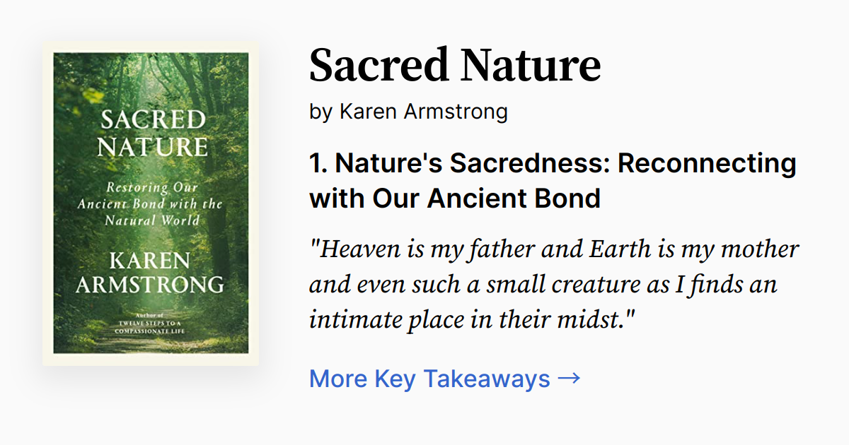 Cover of Sacred Nature