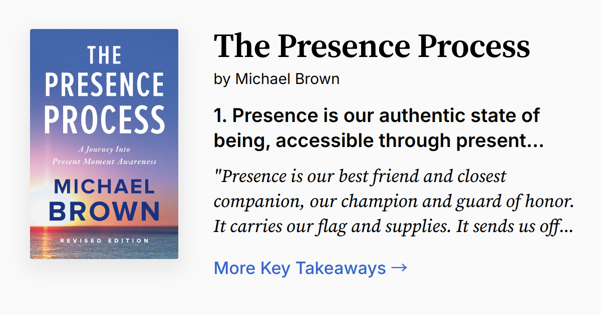 The Presence Process | Summary, Audio, Quotes, FAQ