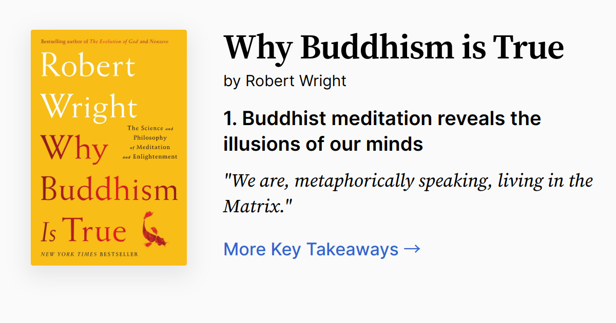 Cover of Why Buddhism is True