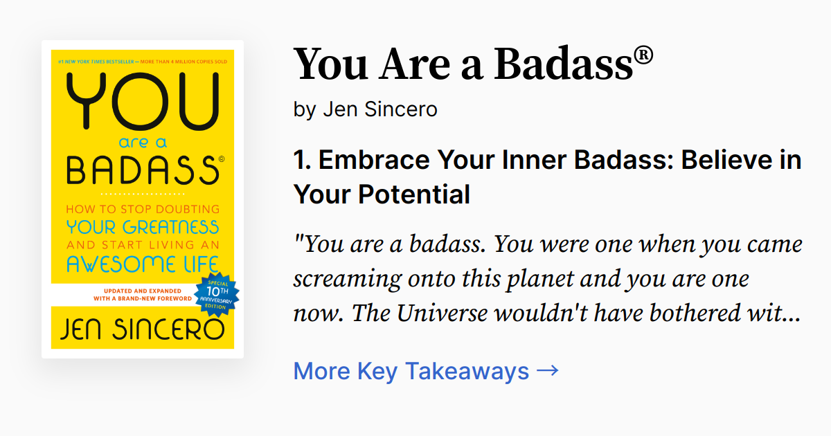 Cover of You Are a Badass®