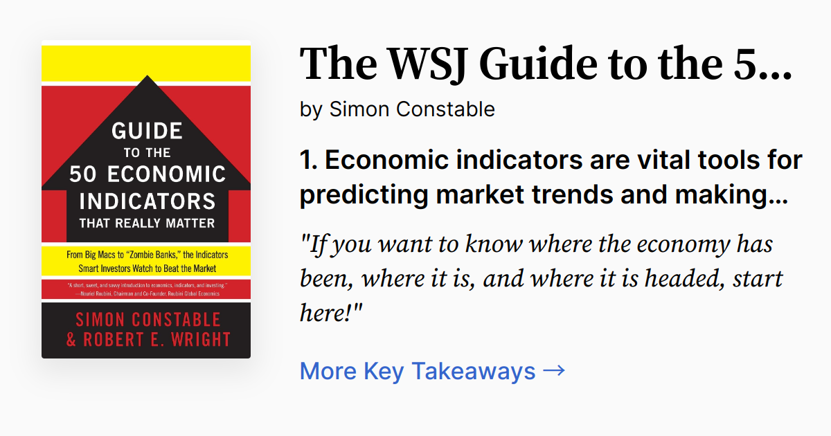 The WSJ Guide to the 50 Economic Indicators That Really Matter ...