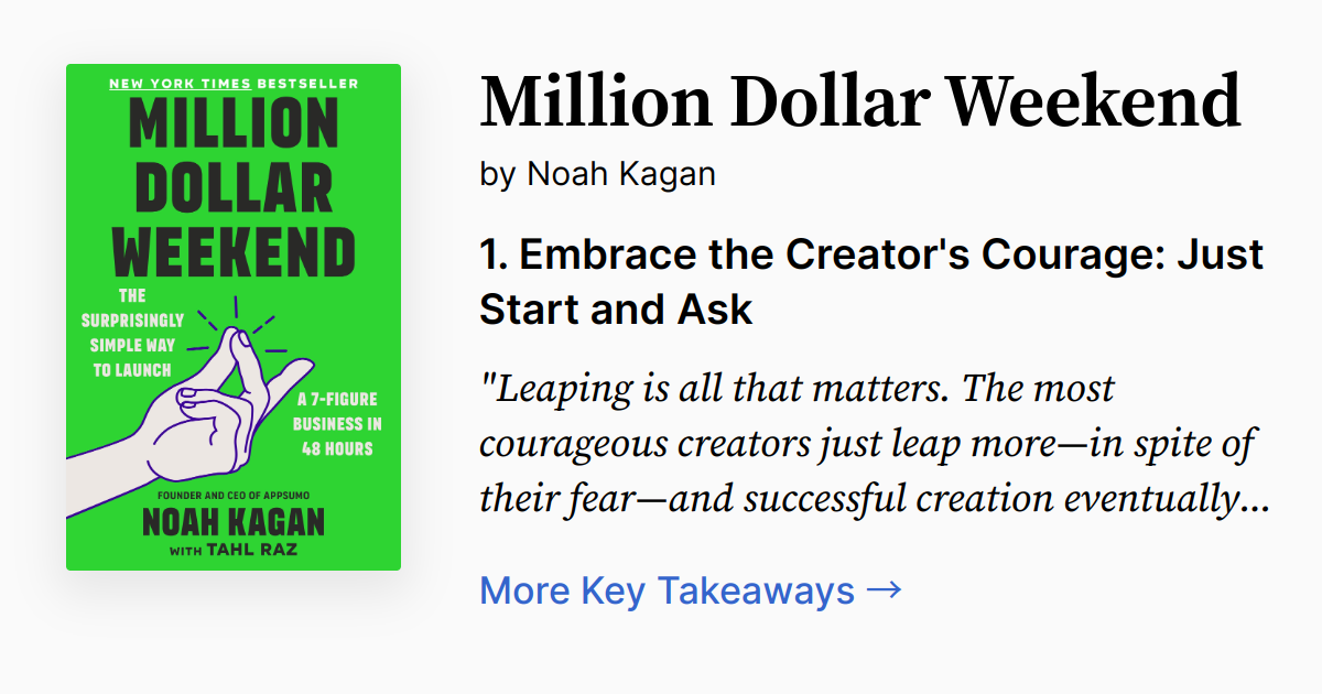 Million Dollar Weekend | Summary, Audio, Quotes, FAQ