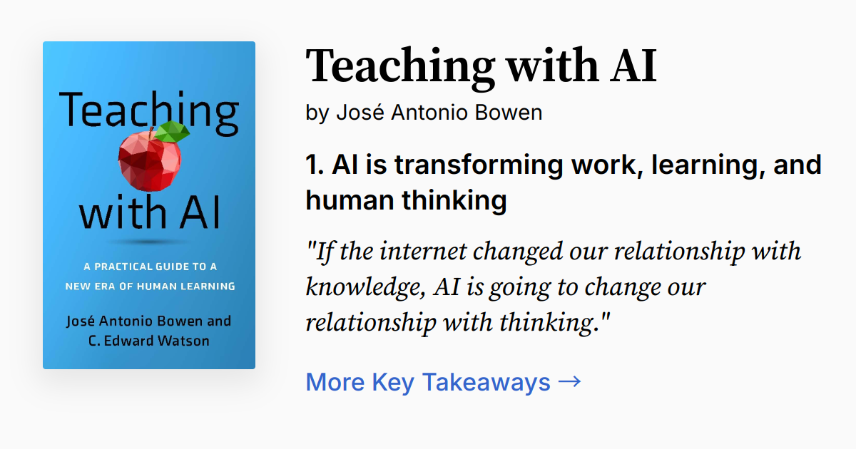 Cover of Teaching with AI