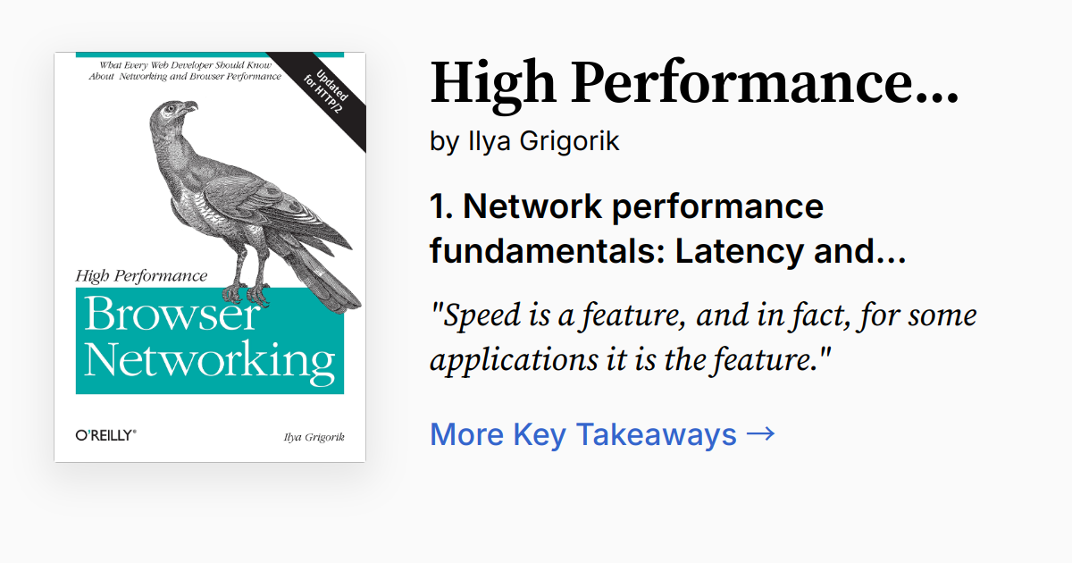 High Performance Browser Networking | Summary, Quotes, FAQ, Audio