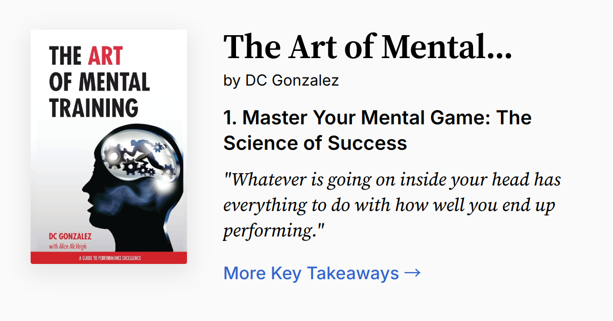 The Art of Mental Training - A Guide to Performance Excellence
