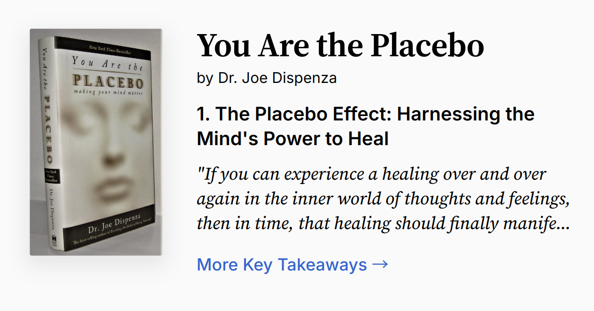 Cover of You Are the Placebo