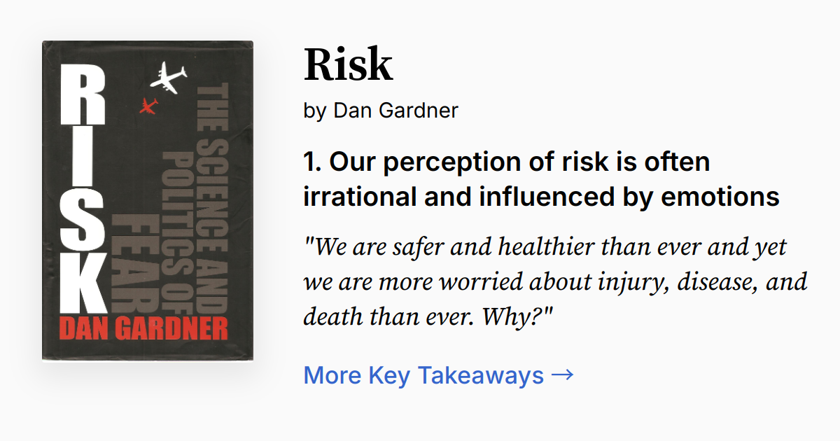 Gary Book Risk Risk by Daniel Gardner | Summary, Audio, Quotes, FAQ