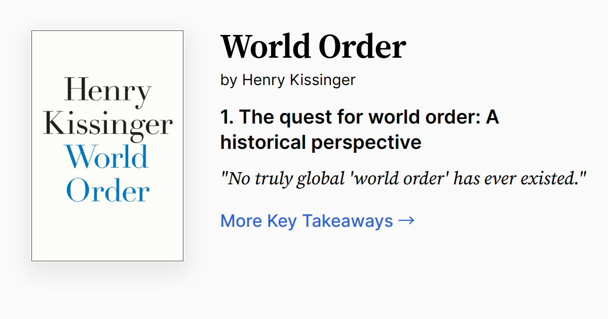 Cover of World Order