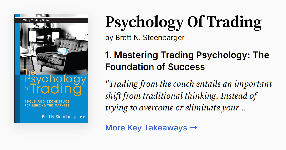 Cover of The Psychology of Trading