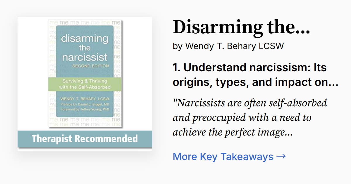 Cover of Disarming the Narcissist