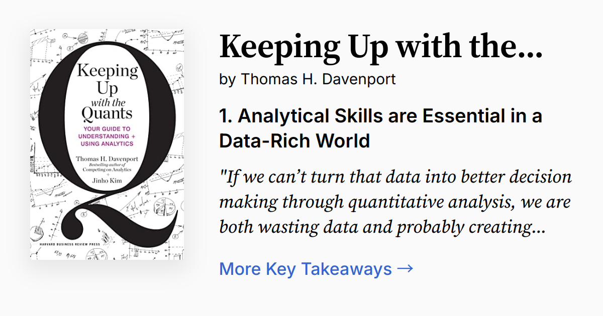 Keeping Up with the Quants | Summary, Audio, Quotes