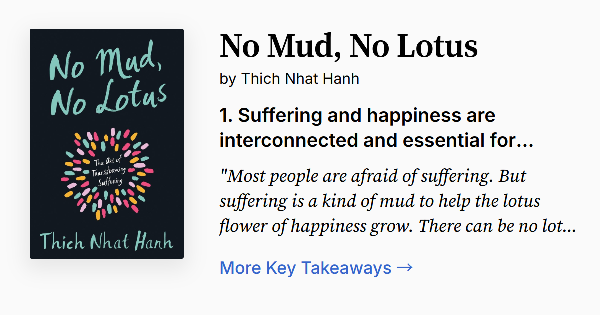 Cover of No Mud, No Lotus