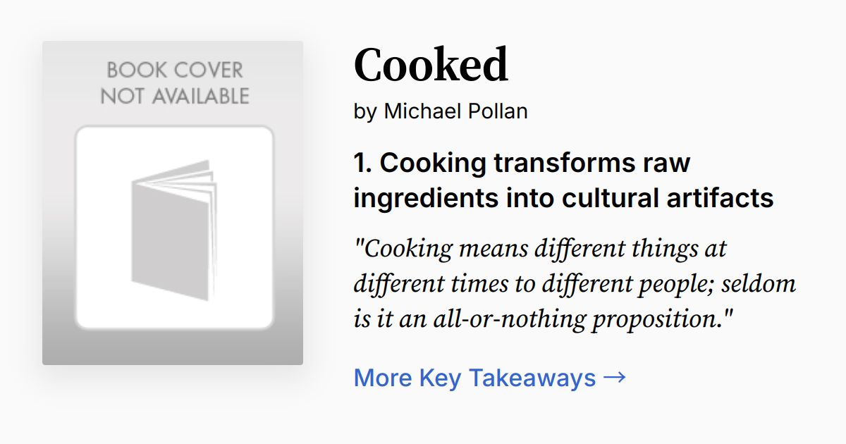 Book Getting Cooked Cooked by Michael Pollan | Summary, Audio, Quotes, FAQ