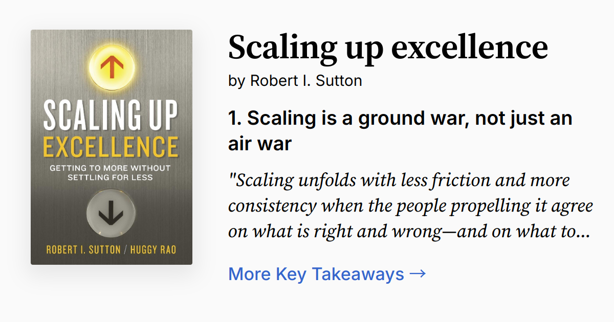 Scaling Up Excellence | Summary, Audio, Quotes, FAQ