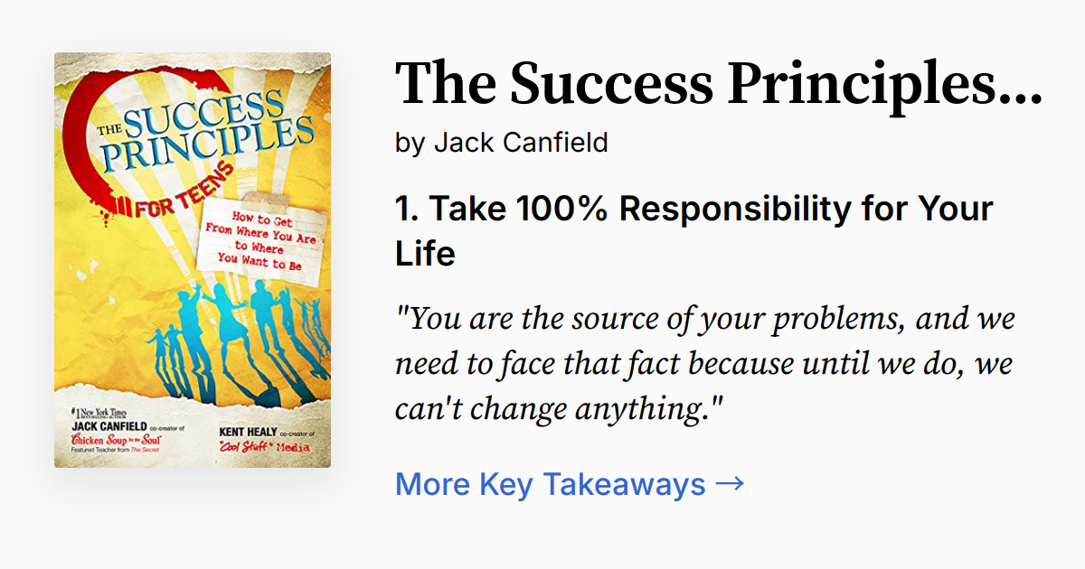 The Success Principles for Teens Summary, Audio, Quotes, FAQ