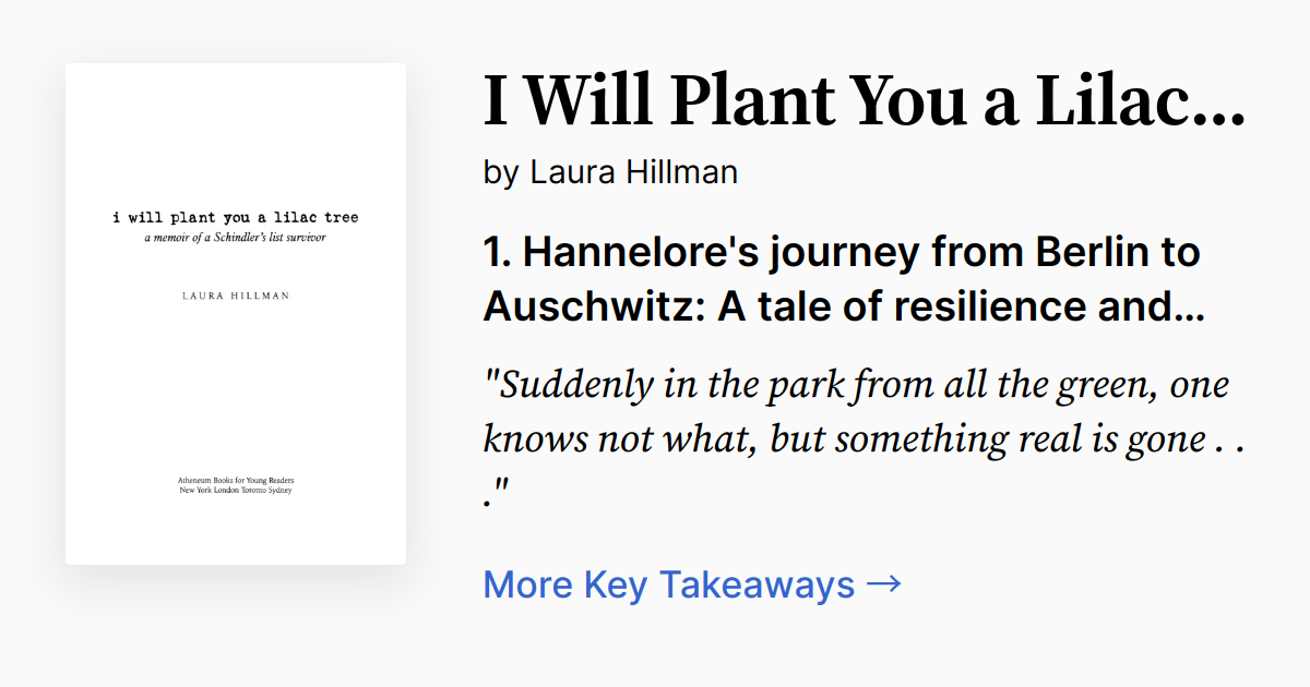 Cover of I Will Plant You a Lilac Tree