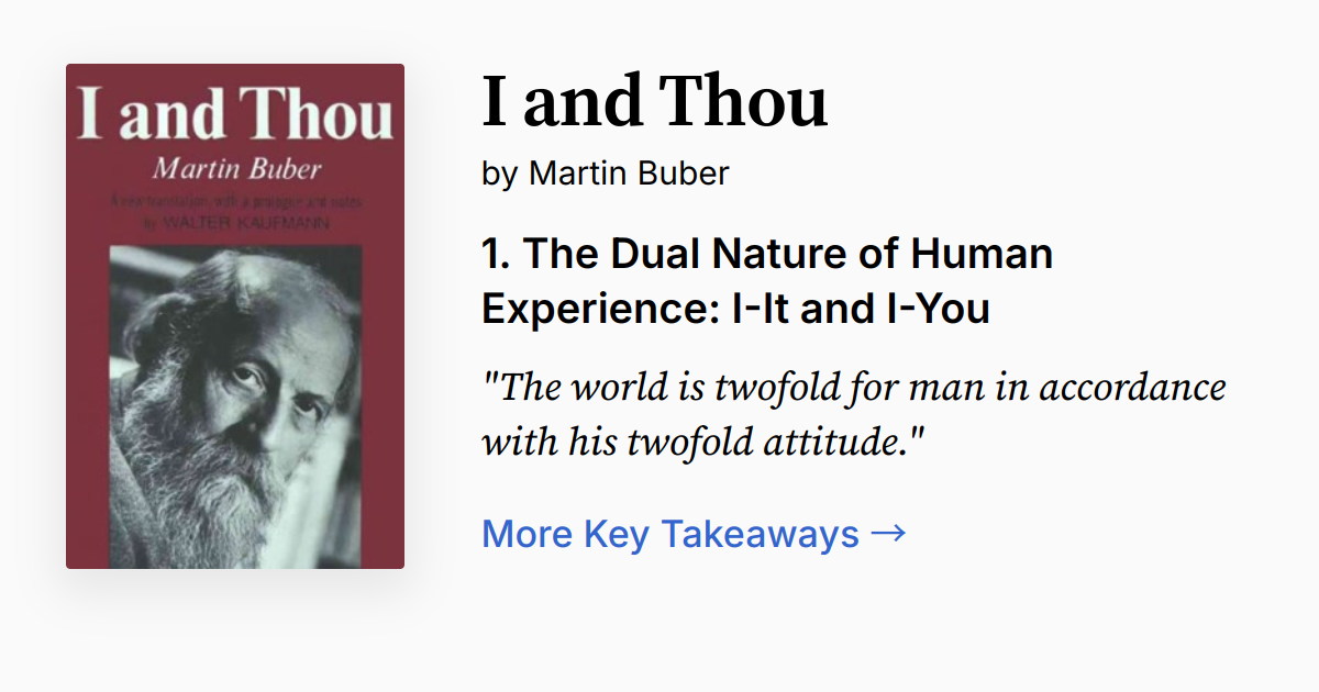 Cover of I and Thou