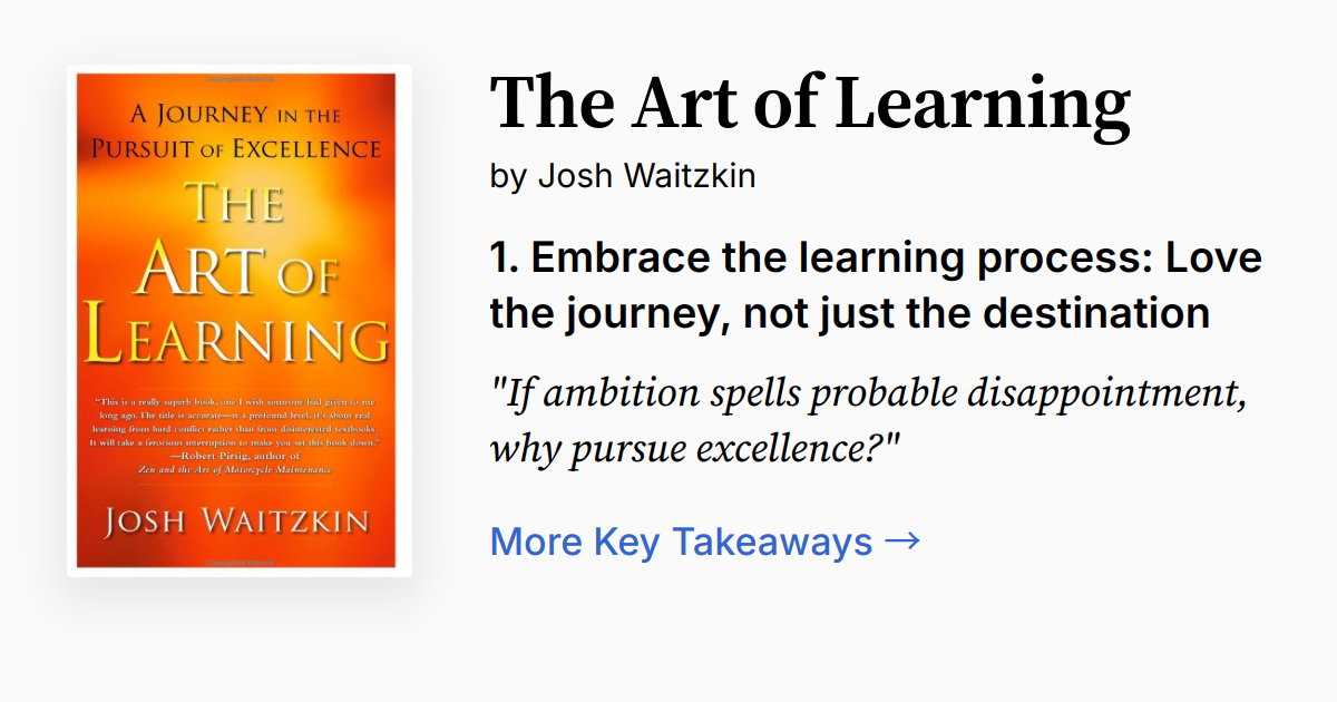 Cover of The Art of Learning