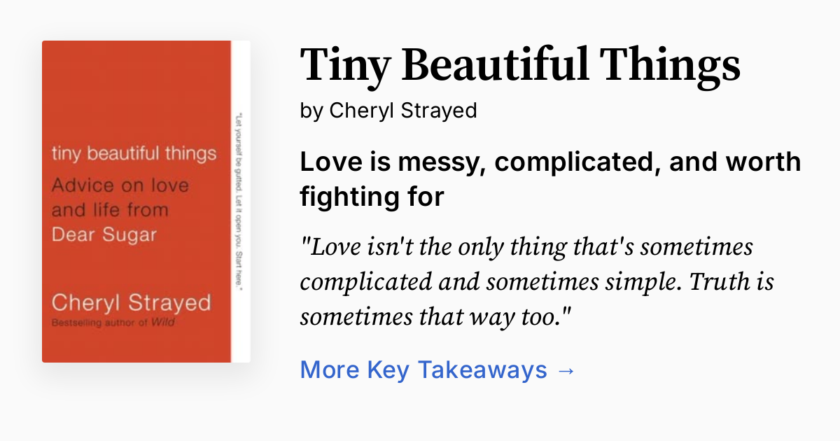 Cover of Tiny Beautiful Things