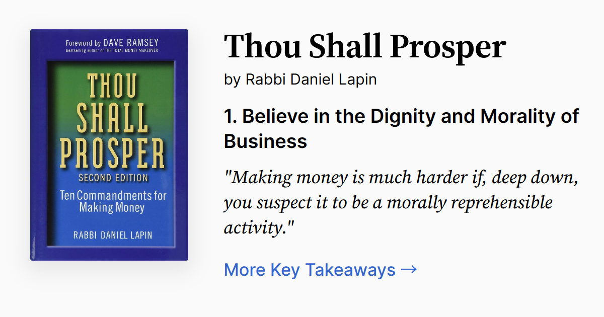 Cover of Thou Shall Prosper