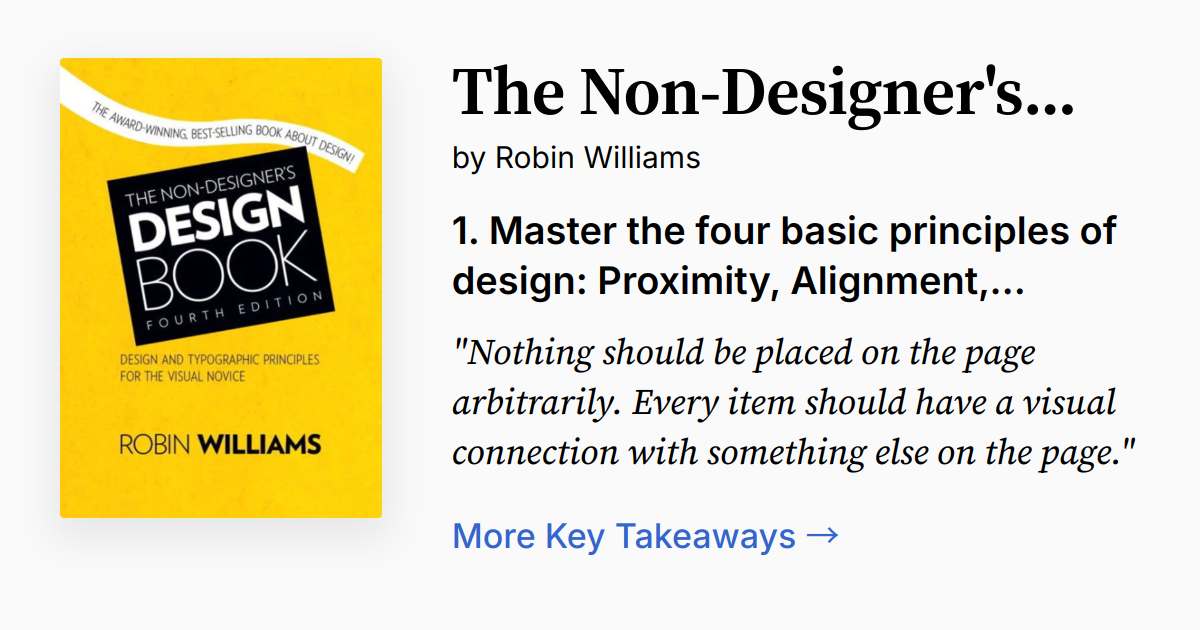 None Book Design The Non-Designer's Design Book | Summary, Audio, Quotes, FAQ