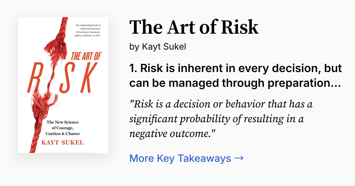 The Art of Risk | Summary, Audio, Quotes, FAQ