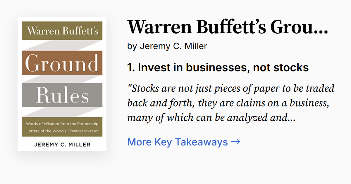 Cover of Warren Buffett's Ground Rules