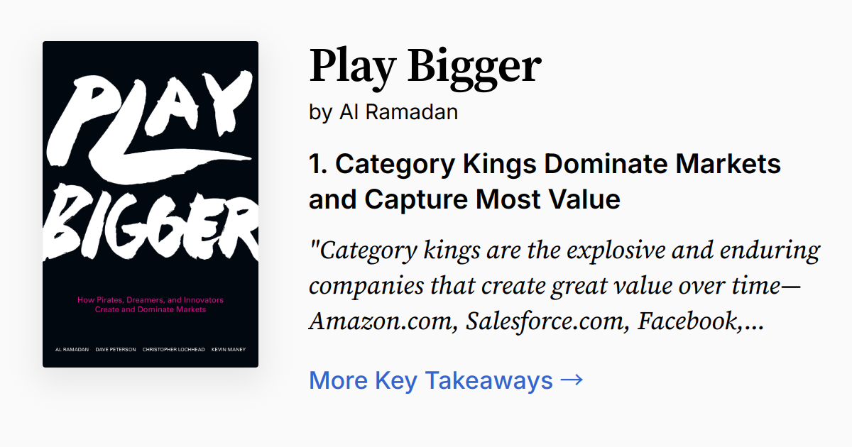 Cover of Play Bigger