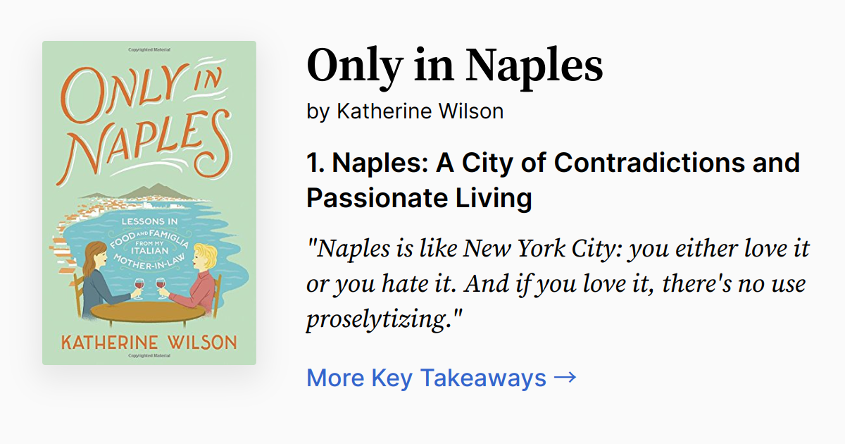 Cover of Only in Naples