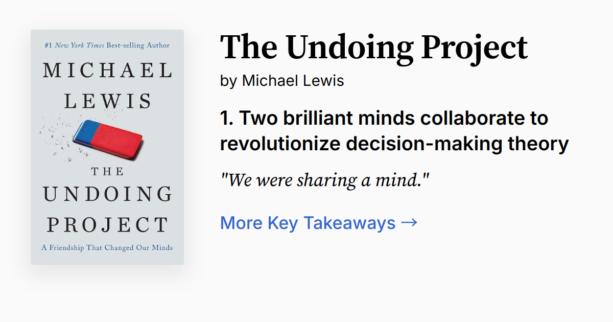 Cover of The Undoing Project