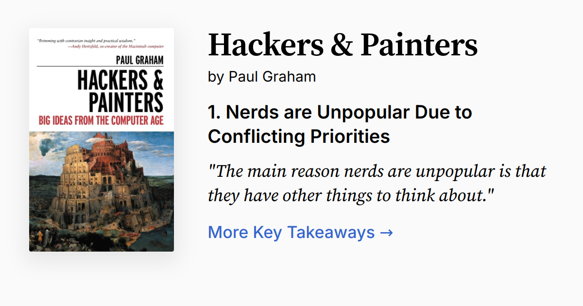 Hackers & Painters | Summary, Audio, Quotes, FAQ