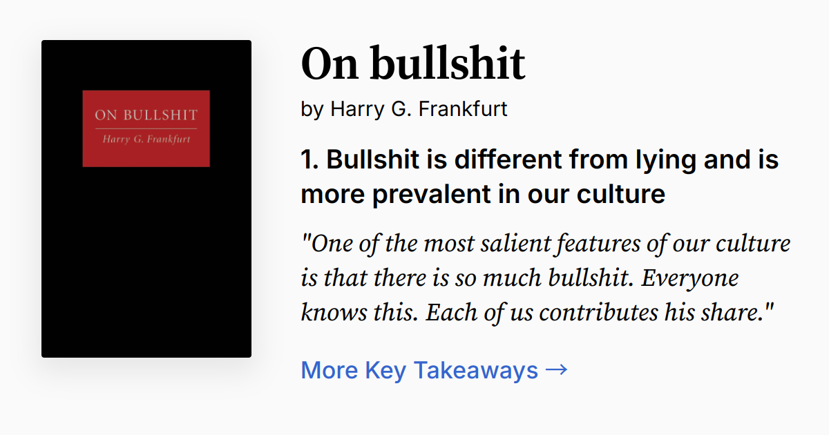 Cover of On Bullshit