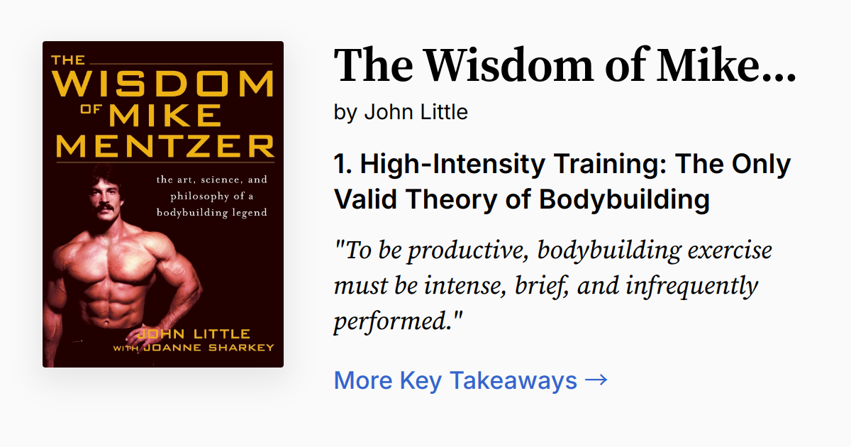 Cover of Wisdom of Mike Mentzer