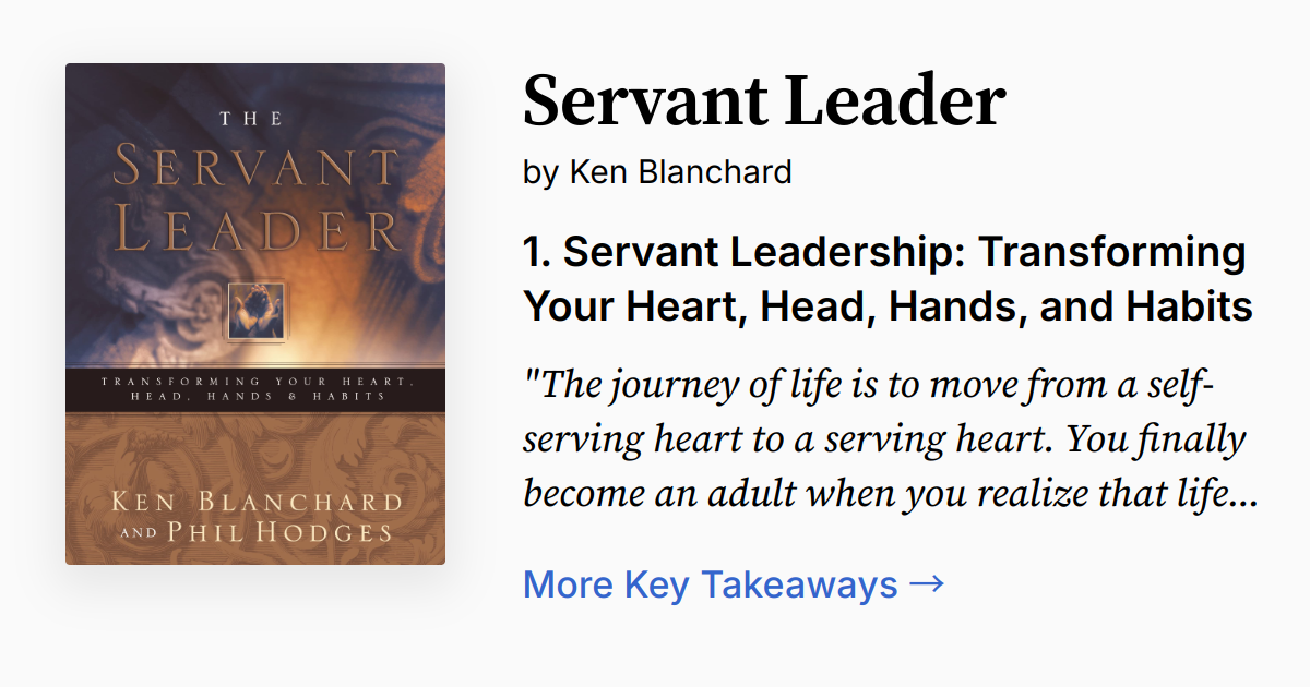 The Servant Leader | Summary, Audio, Quotes, FAQ