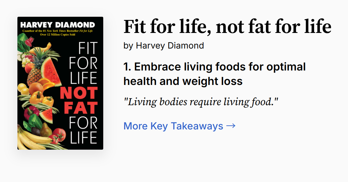 Cover of Fit for Life