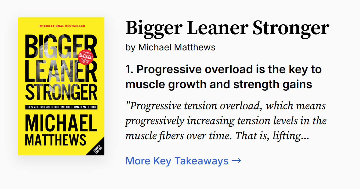 Cover of Bigger Leaner Stronger