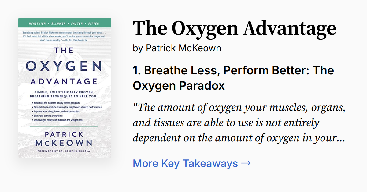 Cover of The Oxygen Advantage