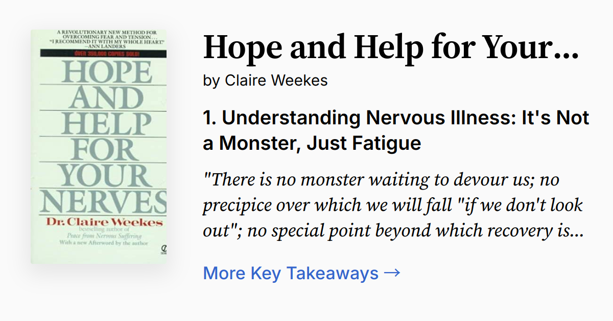 Cover of Hope and Help for Your Nerves