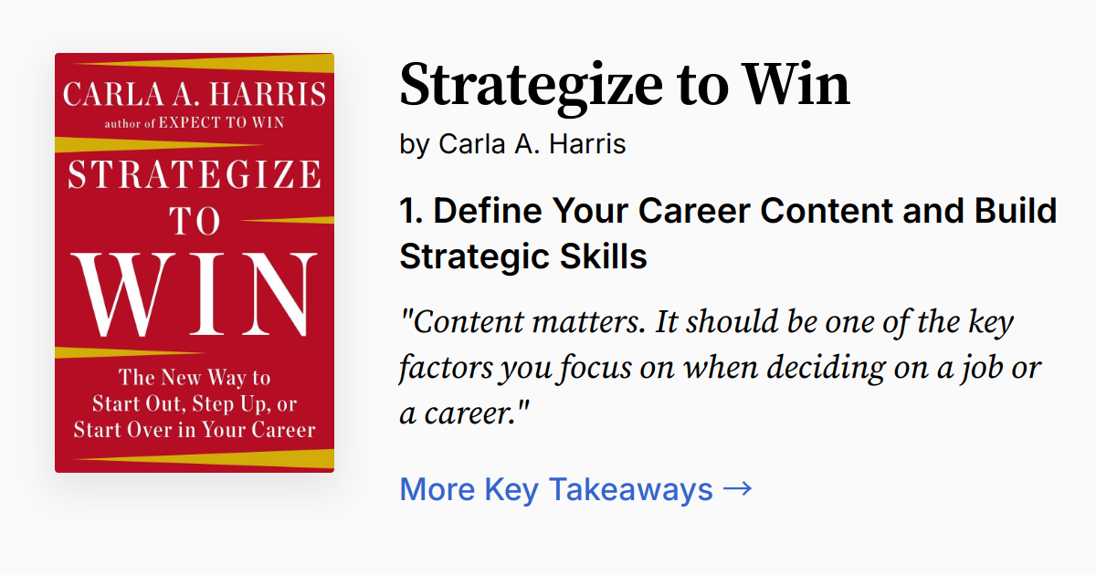 Stratergerize Strategize to Win | Summary, Audio, Quotes
