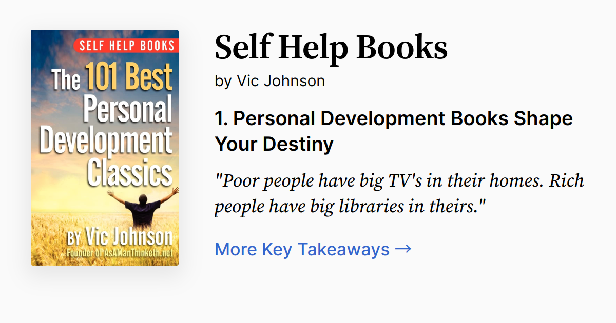 Self Help Books | Summary, Audio, Quotes